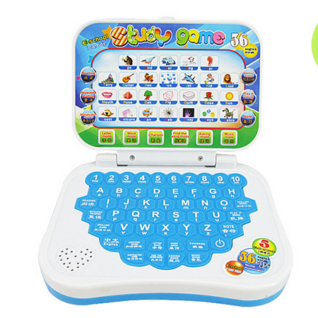 Portable Bilingual Early Educational Learning Machine Kids Laptop Toy with Mouse Computer Children Gift Developmental