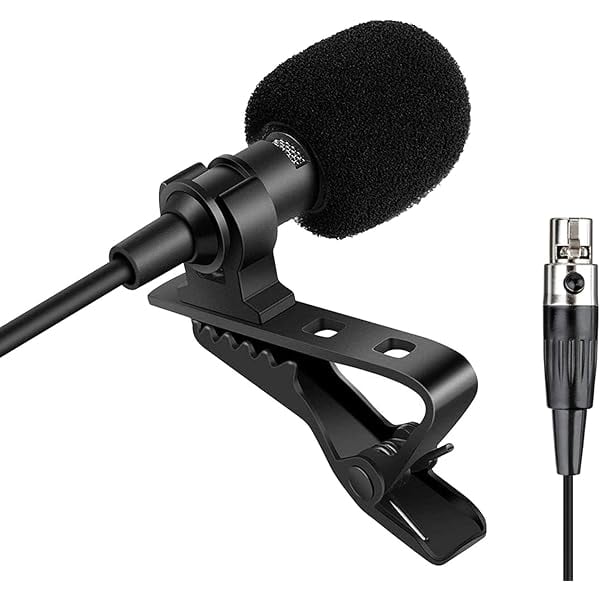 Lavalier Microphone Lapel Microphone Compatible with Shure Wireless Transmitter - Unidirectional Condenser Mic - Mini XLR TA4F Plug