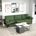 thumbnail image 2 of Costway Modern Modular Fabric 3-Seat Sofa Couch w/ Socket USB Ports & Metal Legs Green, 2 of 9