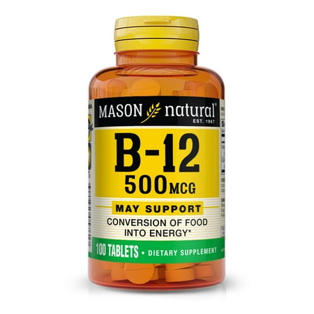 Mason Natural Vitamin B12 500 Mcg with Calcium - 100 Tablets