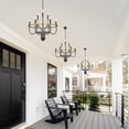thumbnail image 6 of AOLALA 9 Light Lantern Ceiling Light,Black Farmhouse Chandeliers Hanging Candle Chandelier for Dining Room Light Fixture Bedroom Foyer Hall Kitchen Living Room and Entryway, 6 of 8