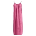 thumbnail image 5 of Hiiko Women's Backless Spaghetti Strap Maxi Dress Casual Solid Color Loose Cami Dresses, 5 of 6