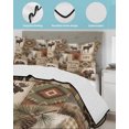 thumbnail image 4 of Quilts Twin XL Size, Moose Bear Soft Comforter Bedding Set for Bed, Forest Wildlife Pinecone Branch Rustic Country Lightweight Quilted Bedspread with Pillow Cover(2 Pieces) for All Season, 68x98 Inch, 4 of 7