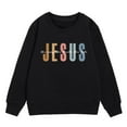thumbnail image 4 of LUOGENLI Hoodies Cute Valentine's Day Hoodies for Girls 10-12 Girl's Graphic Prints Sweatshirt Crewneck Long Sleeve Cute Drop Shoulder Pullover Tops Black 8-9 Years, 4 of 4