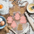 thumbnail image 3 of 8 Pcs/Set DIY Christmas Biscuit Mould Cartoon Cutter 3D Biscuits Mold Plastic Baking Mould Decorating Tools, 3 of 5