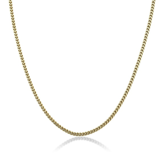 Stainless Steel Gold Ion Plated Thick Franco Chain Necklace - 5 MM Wide, 24 Inch
