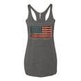 thumbnail image 2 of Wild Bobby, American Game Flag Baseball Bat Ball, Sports, Women Tri-Blend Racerback Tank Top, Premium Heather, Medium, 2 of 3