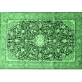 thumbnail image 1 of Ahgly Company Indoor Rectangle Medallion Emerald Green Traditional Area Rugs, 7' x 9', 1 of 4