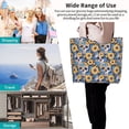 thumbnail image 4 of Yiaed Skull daisy yellow blue Print Handbag for Women Tote Purse Shoulder Bag Large Fashion Hobo Purse Handbag Shopping Tote, 4 of 5