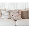 thumbnail image 2 of Watercolor Flower Pillow Cover Floral Abstract Pink Grey Blossom Spring Rose Cotton Linen Pillow Cover Throw Pillow Case Cushion Cover Pillowcase for Sofa Home Bed Decorative 18"x18", 2 of 5