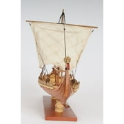 Viking Small Boat Wooden Old Model Display Handicraft by Xoticbrands - Veronese Size (Small)