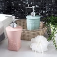 thumbnail image 5 of Square Dispenser Bottle Bathroom Shampoo Body Soap Bottle Large-capacity Smooth Liquid Soap Dispenser Bottle Empty Pink, 5 of 8
