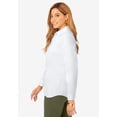 thumbnail image 3 of Jessica London Women's Plus Size Stretch Poplin Button-Down Shirt, 3 of 6