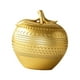 thumbnail image 4 of Figura de manzana, escultura moderna, artesanía sencilla, regalo creativo para sala de estar, coche. Dorado, 4 of 9