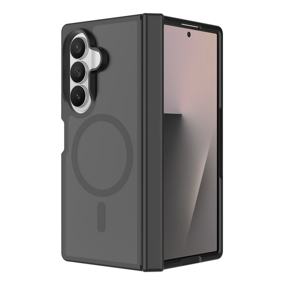 Dteck Magnetic Case for Samsung Galaxy Z Fold 8 Ultra, Shockproof PC Hinge Protection Matte Case Compatible with Mag Safe Cover,Black