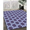 thumbnail image 3 of Ahgly Company Machine Washable Indoor Square Transitional Purple Mimosa Purple Area Rugs, 3' Square, 3 of 7