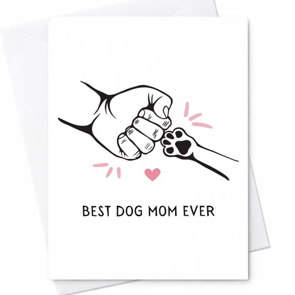 Best Dog Mom Card, Happy Mother's Day From The Dog, Cute Dog
