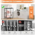 thumbnail image 5 of Broom and Mop Holder, Broom Storage Hanger, Cleaning Cart with Broom and Mop Hanger, Cleaning Cart with Wheels, Janitorial Cart for Household, Laundry Room Organization, 5 of 6