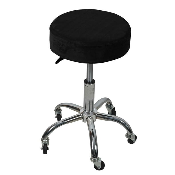 Taburete de Bar Redondo Funda para Asiento de Silla para Cafetería Cafetería , negro BLESIY Fundas Elásticas