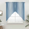 thumbnail image 5 of Blue Ombre Kitchen Window Curtains, Swag Curtains Valance for Bedroom Living Room Bathroom, Modern Gradient Abstract Art Rod Pocket Window Treatment Curtain Block Drapes 2 Panels 36"x63", 5 of 9