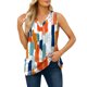thumbnail image 1 of Camisetas sin mangas para las mujeres Camiseta sin mangas de gasa con cuello en V para mujer, blusas plisadas de oficina de trabajo sin mangas, camiseta estampada (Camouflage, XL), 1 of 7