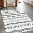 thumbnail image 2 of 2.7'x5' Area Rugs, Black Botanical Indoor Outdoor Area Rug for Living Room Bedroom, Modern Farmhouse Tropical Leaves Washable Bathroom Rugs Kitchen Floor Carpet Mats Home Decor Aesthetic, 2 of 8