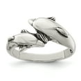 thumbnail image 1 of 925 Sterling Silver Sea Dolphin Ocean Fish Beach Nautical Ring Animal Shell Life, 1 of 6