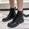 thumbnail image 3 of NECHOLOGY Botas Mujer Adulto Femenino Zapatos Botines mujer Zapatos de mujer Botas de suela gruesa Moda Cómodo Suela Retro Botas de media Botas casuales (Black, 37), 3 of 7