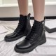 thumbnail image 3 of NECHOLOGY Botas Mujer Adulto Femenino Zapatos Botines mujer Zapatos de mujer Botas de suela gruesa Moda Cómodo Suela Retro Botas de media Botas casuales (Black, 39), 3 of 7