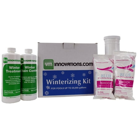 Swimming Pool Winterizing Chemical Treatment Closing Kit - Up To 20,000