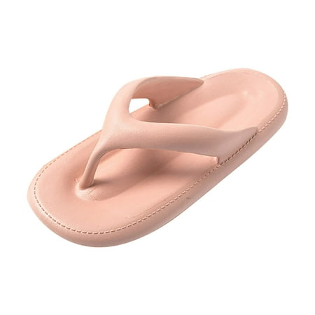 

semimay women flip flops fashionable simple solid color new pattern flat bottom comfortable non slip beach slippers
