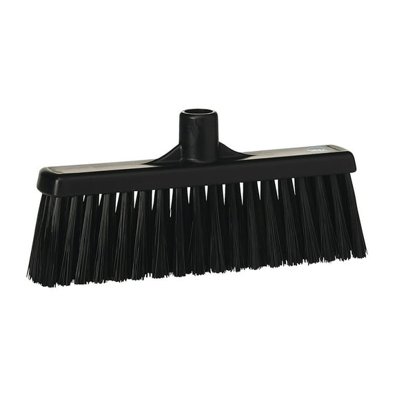 Vikan 31669 Black 12" Medium Straight Neck Broom