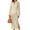 Apricot, variant on Womens Long Sleeve Crochet Swimsuit Cover Up V Neck Collared Mesh Knit Long Beach Coverup Maxi Dress
