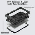thumbnail image 2 of For Samsung Galaxy Tab A9 Case 8.7 inch, 360 Rotating Shockproof Cover with Stand, Screen Protector, Shoulder Strap (2023, SM-X110/X115/X117), Black, 2 of 7