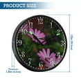 thumbnail image 3 of Voice Activated Clock with Glow Light 12 Inch Large Silent Wall Clock Battery Operated for Home Decor Pink Daisies, 3 of 8