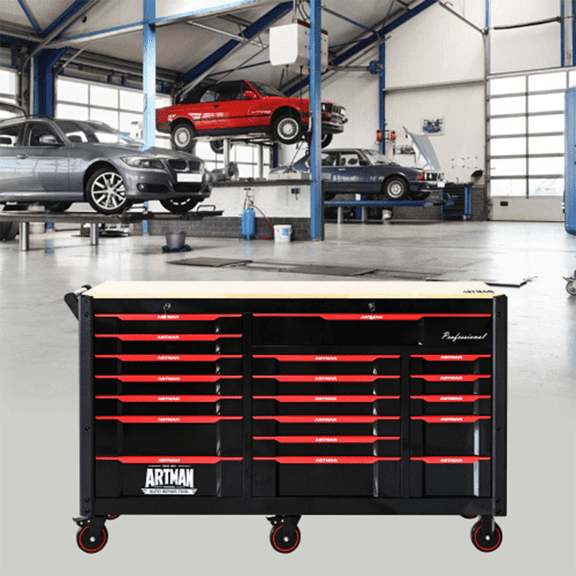 ARTMAN Automobile Repair Heavy-duty Tool Cart with 7 12 Drawers (without tools), Mobile Storage Tool Cabinet for Workshop and Laboratory