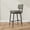 (V615-8097) Vintage green, variant on Modern 26" Counter Height Bar Stools Set of 2 with Back - Faux Leather Upholstered - Metal Legs - Padded Seat - Stylish Vintage Green - Perfect for Kitchen Island, Home Bar, Dining Area Vintage green