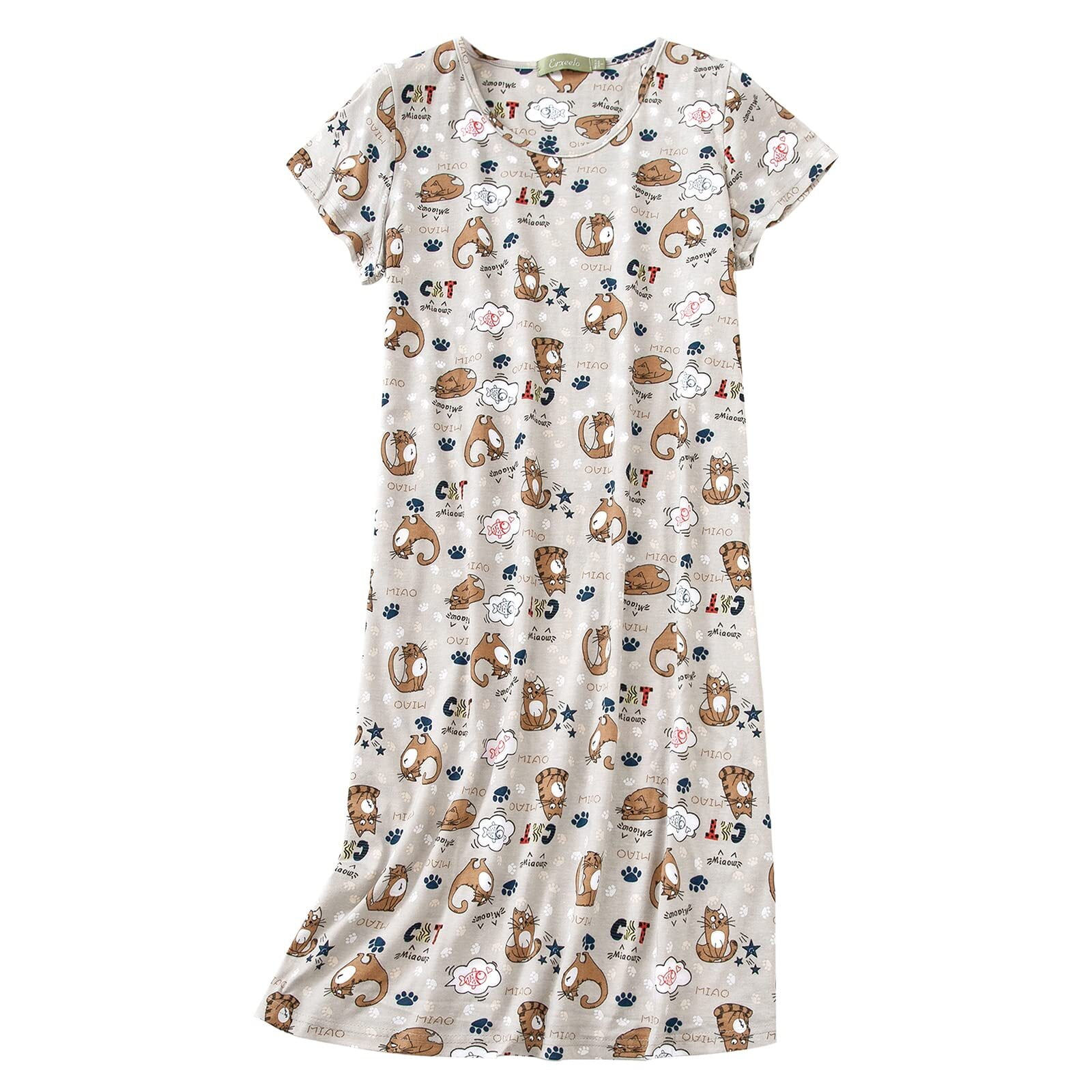 Zando Plus Size Nightgowns for Women Soft Cotton Long Shirts for Women