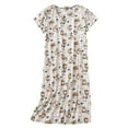 thumbnail image 3 of Zando Womens Pajama Night Gowns Soft Comfy Summer Sleep Shirts Nightgowns for Women Coffee Cats XL, 3 of 6