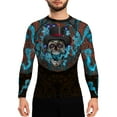 thumbnail image 2 of Raven Fightwear Men's El Catrin de los Muertos BJJ Rash Guard MMA Black, 2 of 3