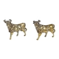 thumbnail image 2 of 2pcs Brass Cow Adornment Brass Craft Decor Cow Desktop Adornment Banmo, 2 of 4