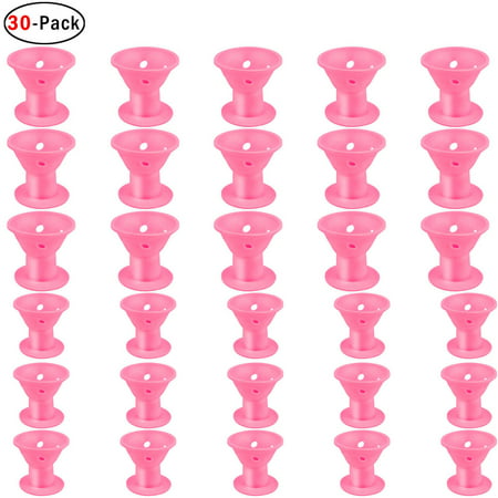30 PCS Magic Silicone Hair Curlers Rollers No Clip Hair Style Rollers Soft Magic DIY Curling Hairstyle Tools Hair (Best Hair Curler Australia 2019)