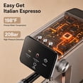 thumbnail image 5 of 20-Bar Espresso Machine with Rapid Cold Brew, Stainless Steel Coffee Maker, 40oz Removable Water Tank for Cappuccino & Latte, Silver, 5 of 9