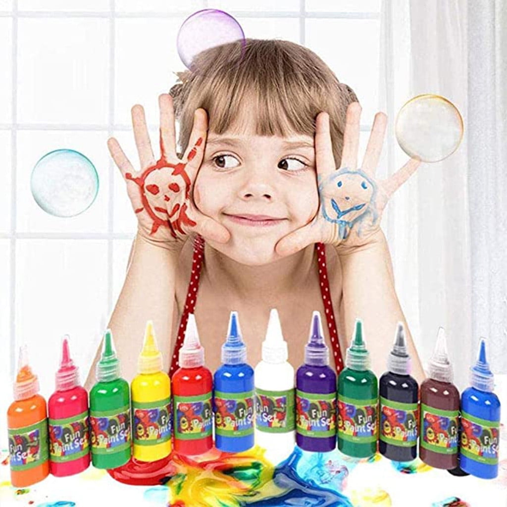 Pedty 12X Art Paints,Color Paint Washable Liquid 12 Set Finger 720ml Watercolor Non Paints Office & Stationery