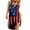 Red, variant on OAVQHLG3B Summer Dress for Women 4th of July Outfits for Women Casual Round Neck Leisure And Entertainment Sling Digital Print Mini Dress