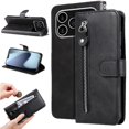 thumbnail image 3 of Estuche de Cuero PU con Cierre para iPhone 17 Pro , Funda Protectora con Billetera y Correa, 3 of 5
