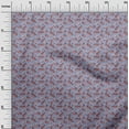 thumbnail image 3 of oneOone Polyester Lycra Dusty Blue Fabric Floral Craft Projects Decor Fabric Printed By The Yard 56 Inch Wide, 3 of 4