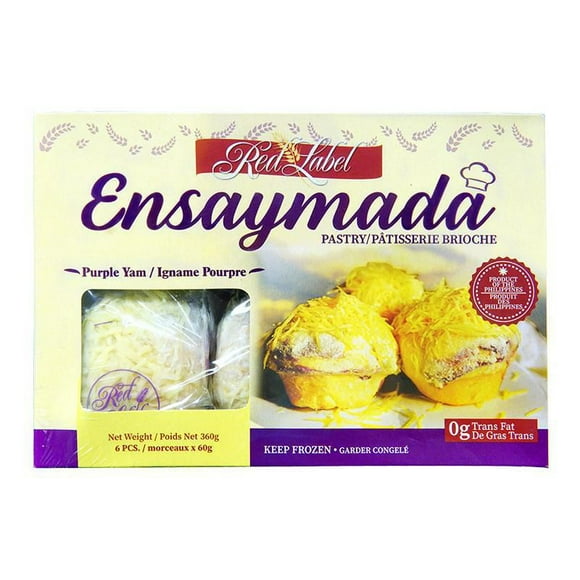 Red Label Ensaymada Ube Pastry Brioche, 6/60g