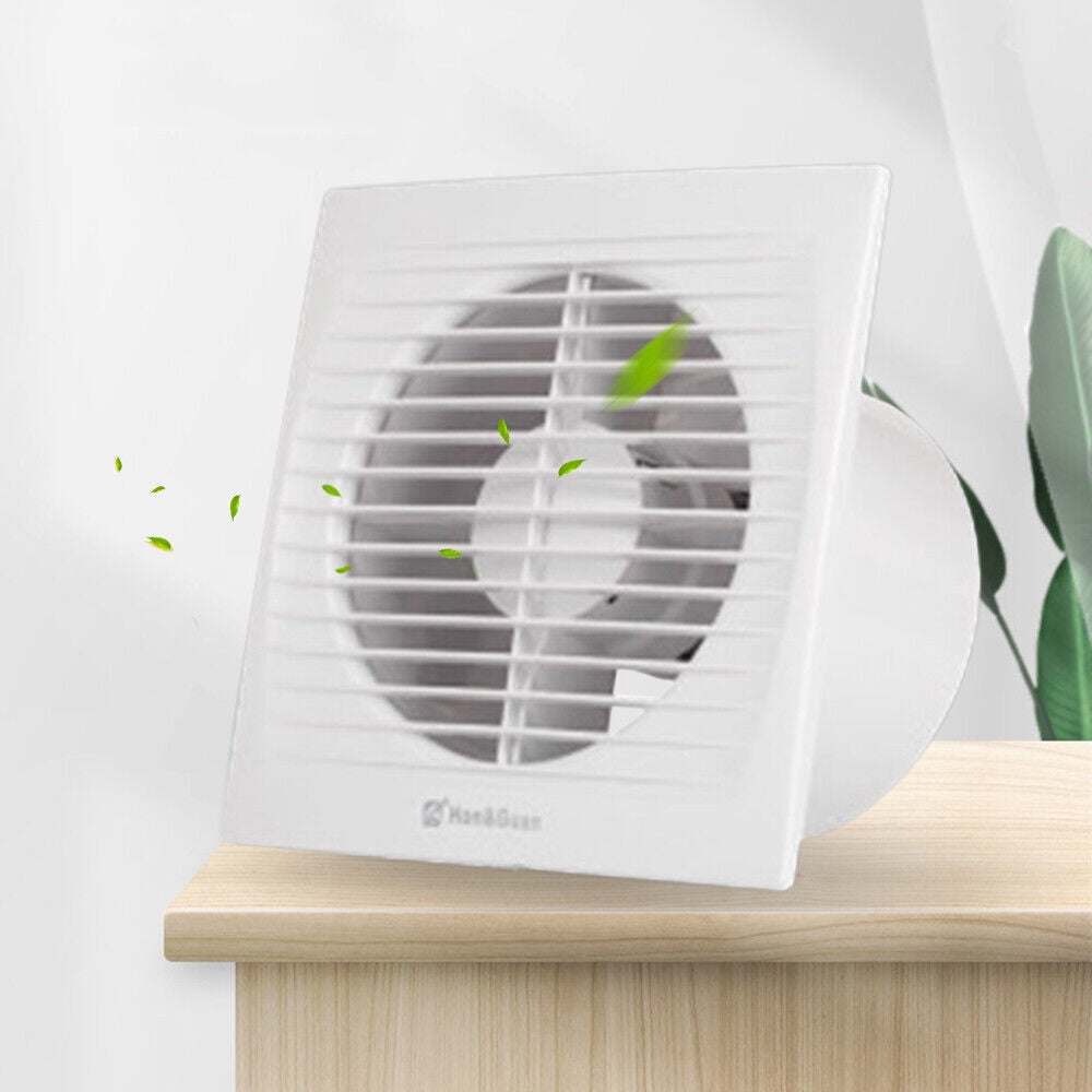 Miumaeov 6" Ventilation Fan Air Vent Exhaust Fan Wall Mounted Fan Blower Ceiling Square Fan Silent for Household Toilet Bathroom Bedroom Office Windows Fan 22W 7-Blade Waterproof with Check Valve