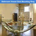 thumbnail image 4 of 2Pcs Bathroom Sink Mounting Ring, Zinc Alloy Sink Drain Mount Support Base for Home Countertop Glass Ceramic Sinks, Silver, 4 of 6